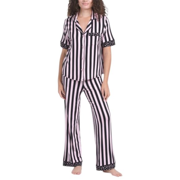 ROOM SERVICE 2pc Blushing Stripes Pajama Set - Picture 1 of 3